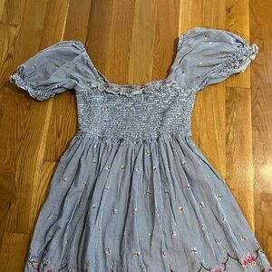 River Island Women’s striped puff sleeve mini dress